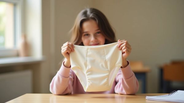 Culottes menstruelles ado : tailles, absorption et entretien au collège